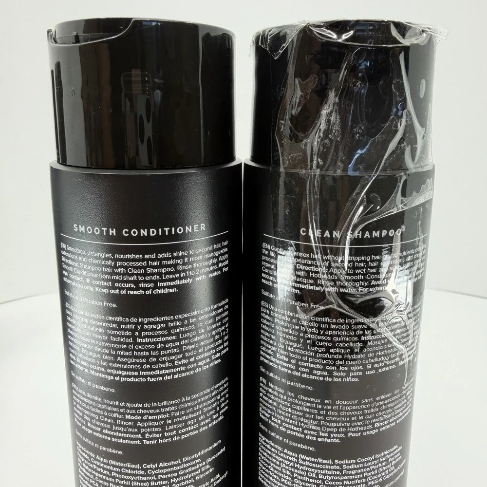 Pack of 4 Hotheads Clean Shampoo & Smooth Conditioner NEW SEALED FOR HAIR EXTENS